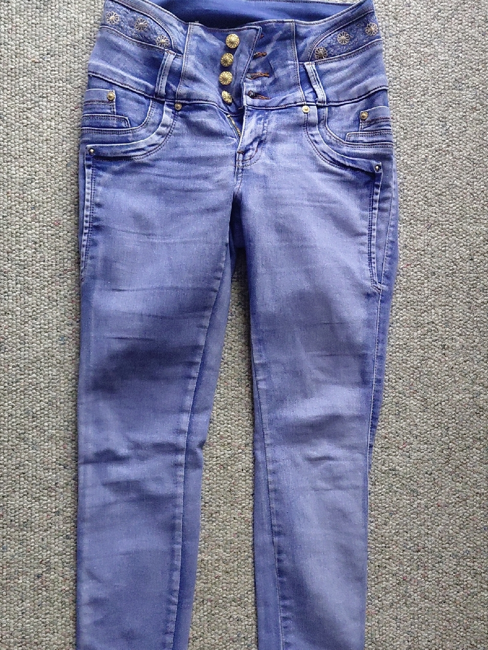 High-Rise Moda Xpress Jeans in Indigo Blue